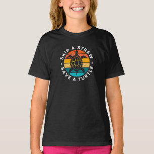 T-shirt Sauter Une Paille Sauver Une Tortue