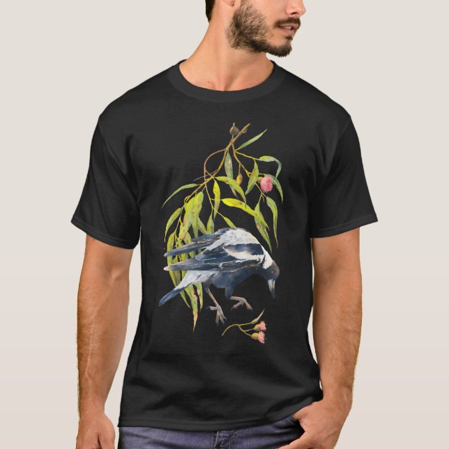 T-shirt Sauts - Aquarelle de Magpie Eucalyptus australienn (Devant)