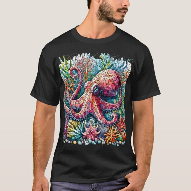 T-shirt Sauts rythmiques de pieuvre sur tambours (Devant)