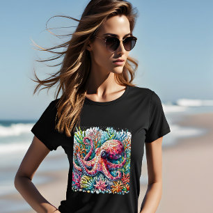 T-shirt Sauts rythmiques de pieuvre sur tambours