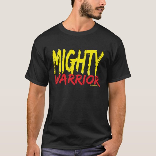 T-shirt Sauvé par le puissant guerrier (Devant)