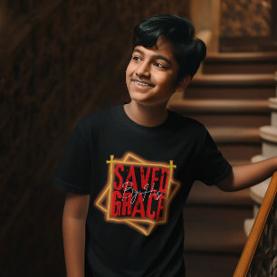 T-shirt Sauvé par sa Grâce - Bible de Gratitude pour Garço