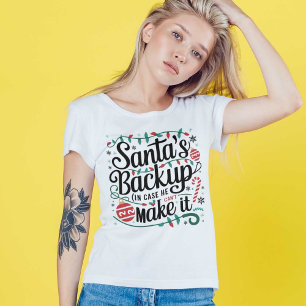 T-shirt Sauvegarde père Noël Funny Tee - shirts de Noël