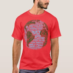 T-shirt Sauvegarder la Terre Protéger la Terre Word Cloud