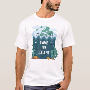 T-shirt Sauvegarder notre Jour des terres océanique Person