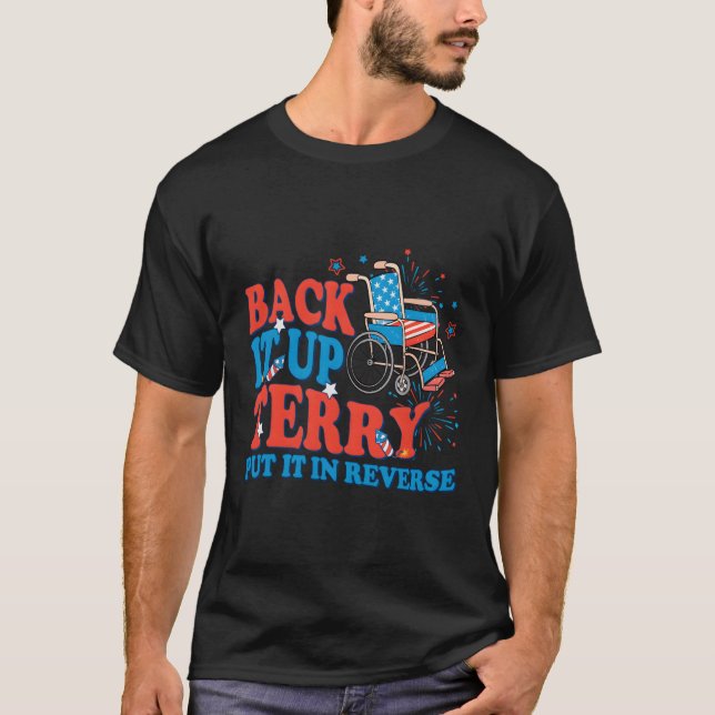T-shirt Sauvegardez Terry Mettez-Le En Reverse 4 juillet F (Devant)