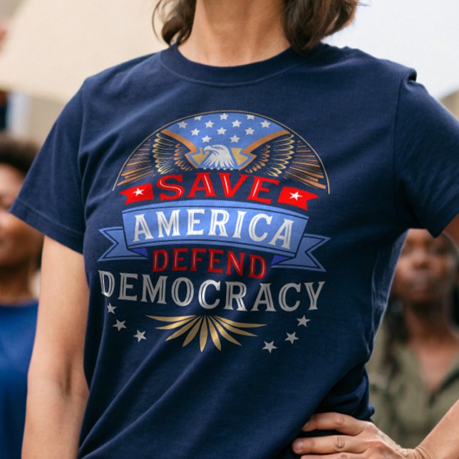 T-shirt Sauver l'Amérique défendre la démocratie (Créateur téléchargé)