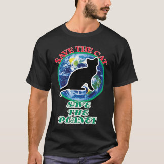 T-shirt Sauver Le Chat Sauver La Planète