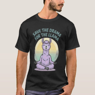 T-shirt Sauver le Drame pour la Méditation de Yoga Drôle d
