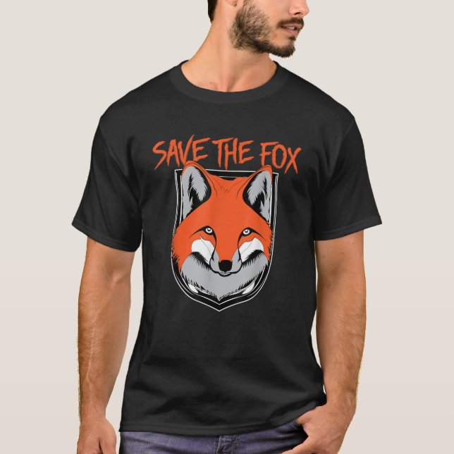 T-shirt SAUVER LE FOX T Chemise Droits des animaux Chemise (Devant)