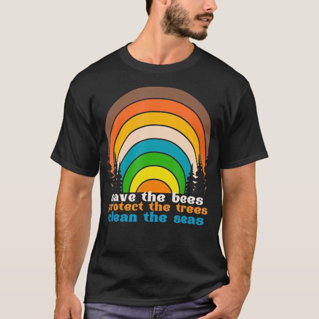 T-shirt Sauver les abeilles Protéger les arbres Nettoyer l (Devant)