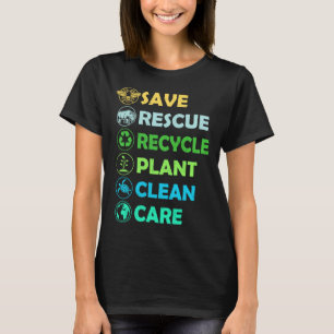 T-shirt Sauver Les Abeilles Sauver Les Animaux Recycler Le