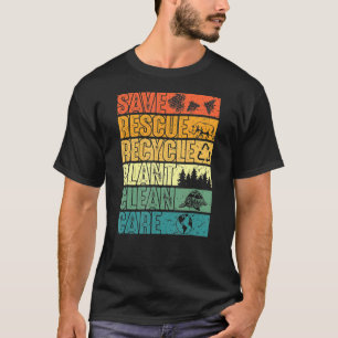 T-shirt Sauver les abeilles Secourir les animaux Plantes A