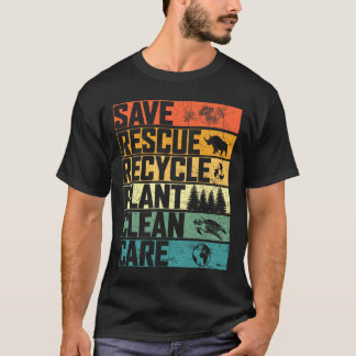 T-shirt Sauver les abeilles Secourir les animaux Plantes A