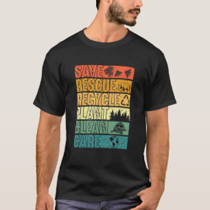 T-shirt Sauver les abeilles Secourir les animaux Plantes A