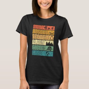 T-shirt Sauver les abeilles Secourir les animaux Plantes A