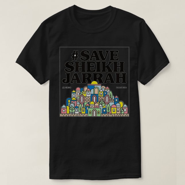 T-shirt sauver sheik jarrah les amis d'Al-Aqsa (Design devant)