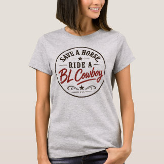 T-shirt Sauver un cheval monter un cow-boy BL