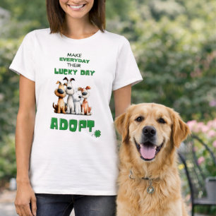 T-shirt Sauver un chien, une chance tous les jours