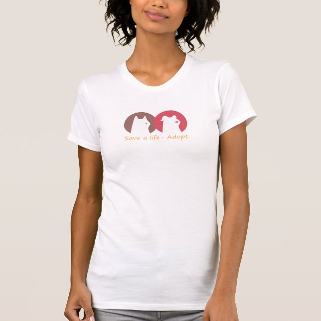 T-shirt sauver une vie - adopter (Devant)