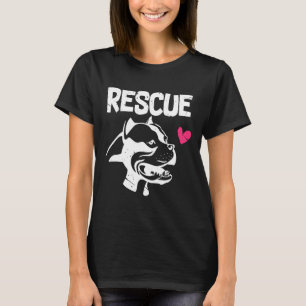 T-shirt Sauvetage Pitbull Amoureux de Pit Bull Adoptez Ne