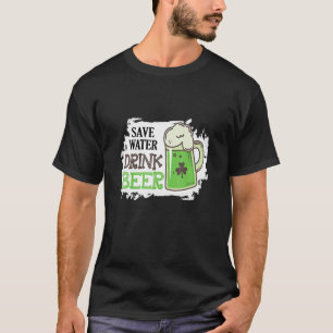 T-shirt Sauvez de l'eau Boire de la bière Drôle St Patrick