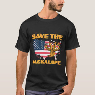 T-shirt Sauvez Jackalope Funny Cryptid Jacklapbit Rabbit