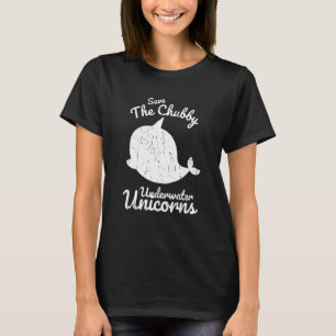 T-shirt Sauvez la baleine à licornes sous-marine de chubby
