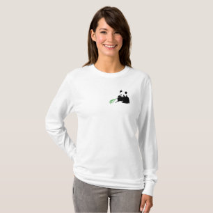 T-shirt Sauvez la chemise de LongSleeve de femme de pandas