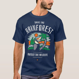 T-shirt Sauvez la forêt tropicale Protégez la faune