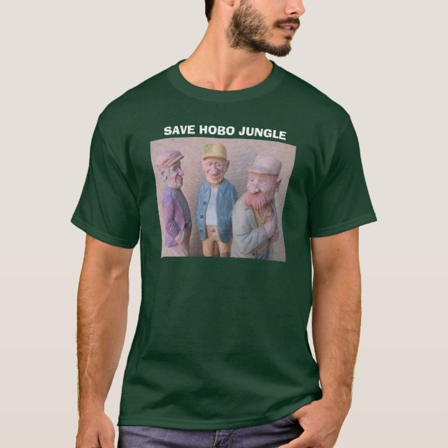 T-SHIRT SAUVEZ LA JUNGLE DE CLOCHARD (Devant)