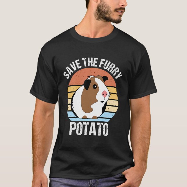 T-shirt Sauvez la pomme de terre furieuse Funny Guinéen Co (Devant)