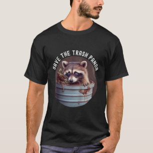 T-shirt Sauvez la poubelle Panda Plaisanterie Feeder Racco