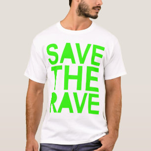 T-shirt Sauvez la scène du raver NU RAVE vert des années 8