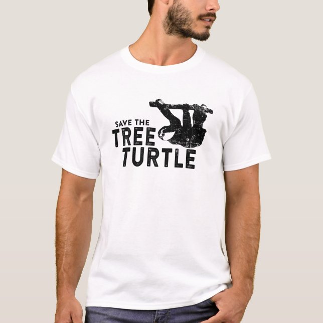 T-shirt Sauvez la tortue des arbres (Devant)