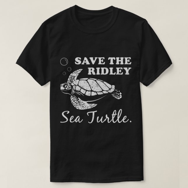 T-shirt Sauvez La Tortue Mer Ridley (Design devant)