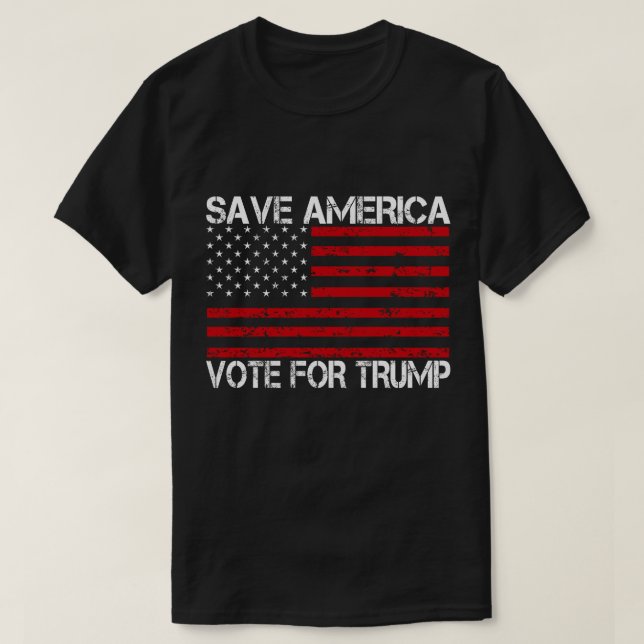 T-shirt Sauvez L'Amérique Voter Pour Trump (Design devant)