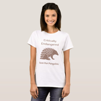 T-shirt Sauvez l'Asie en danger Afrique Pangolin Silhouett