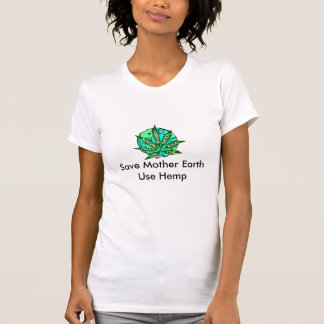 T-shirt sauvez le chanvre de soutien de la terre, sauvez