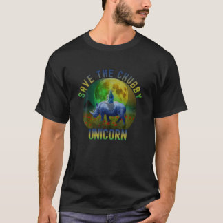 T-shirt Sauvez Le Chubby Unicorn Funny Rhino Chubby Unicor