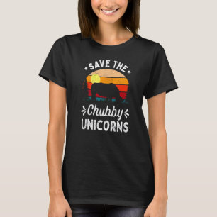 T-shirt Sauvez Le Chubby Unicorns Vintage Rhino Animal Rig