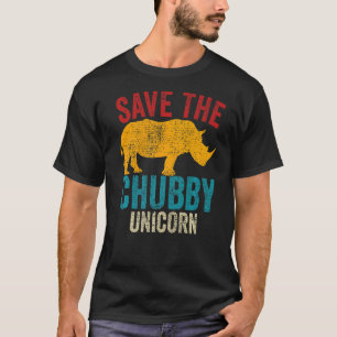 T-shirt Sauvez Le Chubby Unicorns Vintage Rhino Animal Rig