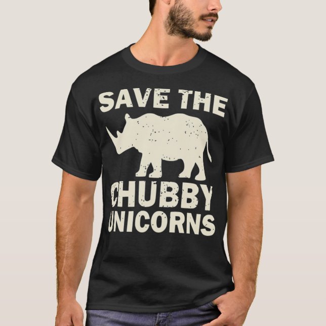 T-shirt Sauvez le couple Chubby Unicorn (Devant)