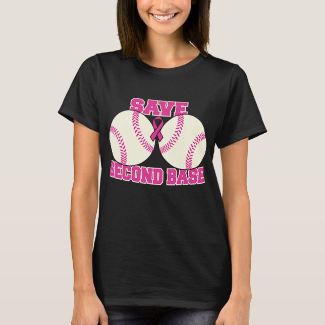 T-shirt Sauvez Le Deuxième Cancer Du Sein De Base (Devant)
