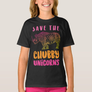 T-shirt Sauvez Le Don Chubby Unicorns Lover Cadeau parfa