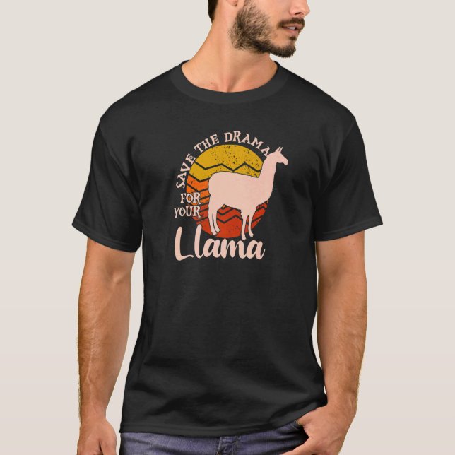 T-shirt Sauvez Le Drame Pour Votre Llama Anniversaire Mign (Devant)