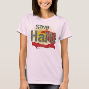 T-shirt Sauvez le Haïti (vert) - montant vont à la