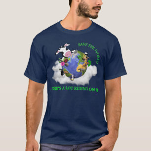 T-shirt Sauvez le monde (la marine)