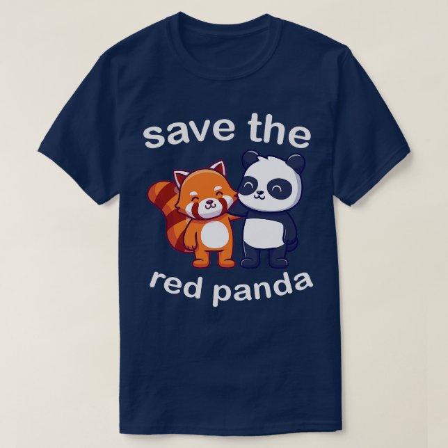 T-shirt Sauvez le panda rouge (Design devant)