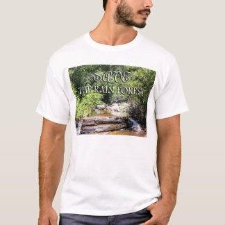 T-shirt Sauvez Le Paysage Fin De La Forêt De Pluie